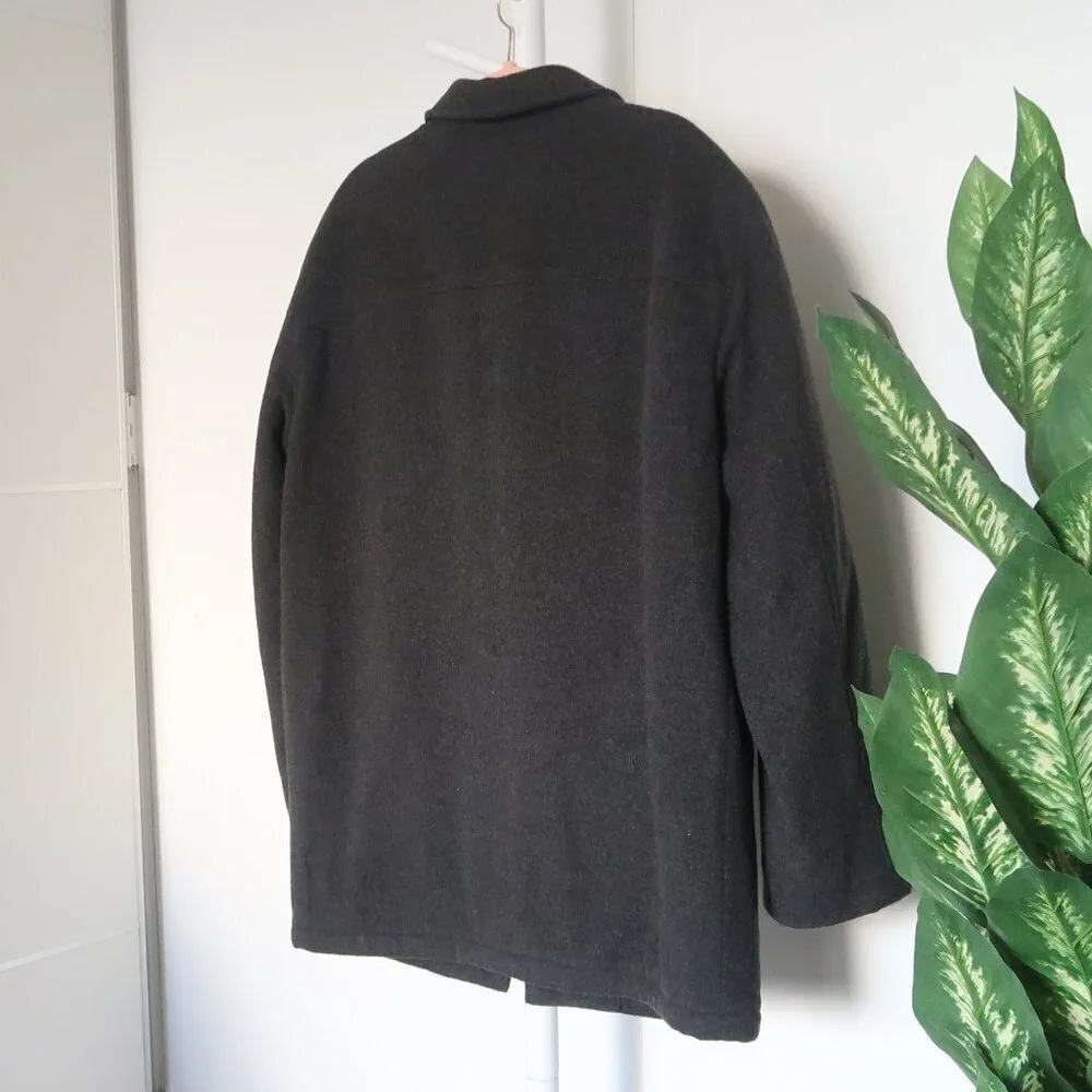 J. Crew Grey Wool Zipper Front Collared Coat / Jacket Size Medium M